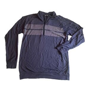 Travis Mathew Pullover Men's Medium‎ Blue Golf Performance Quarter Zip